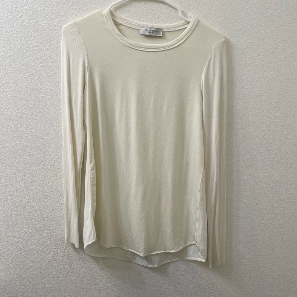 Elegant Cream Long Sleeve Tee